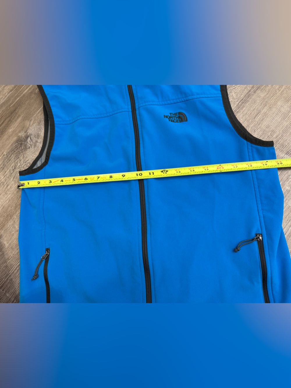 The North Face Athens Blue Troglo Vest Soft Shelled Lined Full Zip Medium - Picture 3 of 8